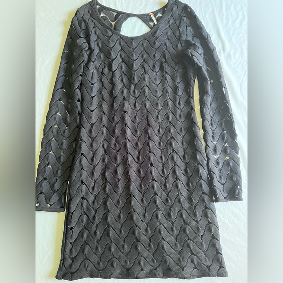 Free People Wild Things Bodycon Black Dress Size Small - Picture 5 of 11